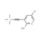 5-Bromo-3-((trimethylsilyl)ethynyl)pyridin-2-amine (CAS 905966-34-9) - chemical structure image