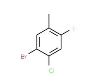 5-Bromo-4-chloro-2-iodotoluene (CAS 1000578-03-9) - chemical structure image