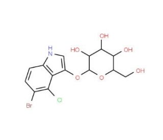 5-Bromo-4-chloro-3-indolyl a-D-glucopyranoside (CAS 108789-36-2) - chemical structure image