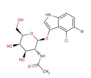 5-Bromo-4-chloro-3-indolyl N-acetyl-&beta;-D-galactosaminide (CAS 129572-48-1) - chemical structure image