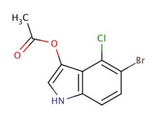 5-Bromo-4-chloro-3-indoxyl-3-acetate (CAS 3252-36-6) - chemical structure image