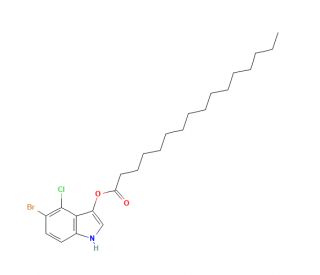 5-Bromo-4-chloro-3-indoxyl palmitate (CAS 341972-98-3) - chemical structure image