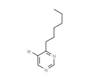 5-Bromo-4-hexylpyrimidine (CAS 951884-38-1) - chemical structure image