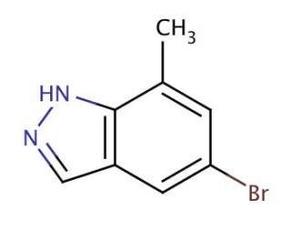 5-Bromo-7-methyl-1H-indazole (CAS 156454-43-2) - chemical structure image
