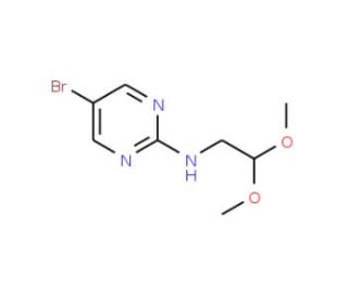 5-Bromo-N-(2,2-dimethoxyethyl)pyrimidin-2-amine (CAS 885267-37-8) - chemical structure image