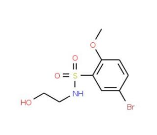 5-Bromo-N-(2-hydroxyethyl)-2-methoxybenzenesulphonamide (CAS 871269-14-6) - chemical structure image