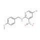 5-Bromo-N-(4-methoxybenzyl)-3-nitropyridin-2-amine (CAS 1033202-35-5) - chemical structure image