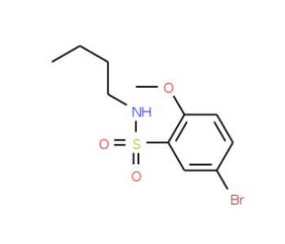 5-Bromo-N-butyl-2-methoxybenzenesulphonamide (CAS 871269-18-0) - chemical structure image