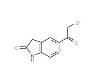 5-(Bromoacetyl)-1,3-dihydro-2H-indol-2-one (CAS 105316-98-1) - chemical structure image