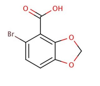 5-Bromobenzo[1,3]dioxole-4-carboxylic acid (CAS 72744-56-0) - chemical structure image