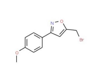 5-(bromomethyl)-3-(4-methoxyphenyl)isoxazole (CAS 196877-76-6) - chemical structure image