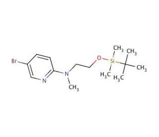 (5-Bromopyridin-2-yl)[2-(tert-butyldimethylsilyloxy)ethyl]methylamine (CAS 326496-01-9) - chemical structure image