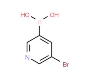 5-Bromopyridine-3-boronic acid (CAS 452972-09-7) - chemical structure image