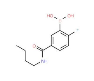5-(Butylcarbamoyl)-2-fluorobenzeneboronic acid (CAS 874289-50-6) - chemical structure image