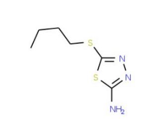 5-(butylthio)-1,3,4-thiadiazol-2-amine (CAS 33313-06-3) - chemical structure image