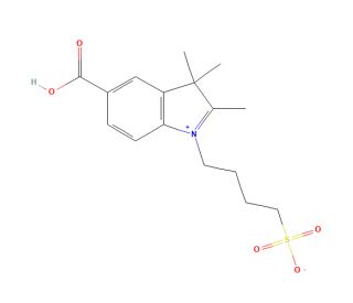 5-Carboxy-1-(4-sulfobutyl)-2,3,3-trimethyl-3H-indolium (CAS 852818-04-3) - chemical structure image