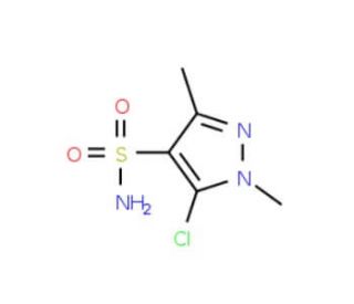 5-Chloro-1,3-dimethyl-1H-pyrazole-4-sulfonamide (CAS 88398-46-3) - chemical structure image