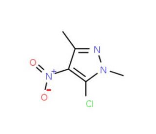 5-Chloro-1,3-dimethyl-4-nitro-1H-pyrazole (CAS 13551-73-0) - chemical structure image