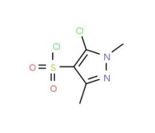 5-Chloro-1,3-dimethylpyrazole-4-sulfonyl chloride (CAS 88398-93-0) - chemical structure image