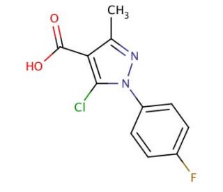 5-chloro-1-(4-fluorophenyl)-3-methyl-1H-pyrazole-4-carboxylic acid - chemical structure image