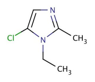 5-Chloro-1-ethyl-2-methylimidazole (CAS 4897-22-7) - chemical structure image