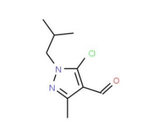 5-chloro-1-isobutyl-3-methyl-1H-pyrazole-4-carbaldehyde - chemical structure image
