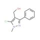 (5-Chloro-1-methyl-3-phenyl-1H-pyrazol-4-yl)-methanol (CAS 321538-17-4) - chemical structure image