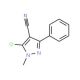 5-Chloro-1-methyl-3-phenyl-1H-pyrazole-4-carbonitrile - chemical structure image