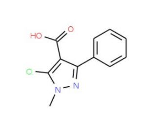 5-Chloro-1-methyl-3-phenyl-1H-pyrazole-4-carboxylic acid - chemical structure image