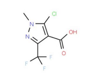 5-Chloro-1-methyl-3-(trifluoromethyl)-1H-pyrazole-4-carboxylic acid (CAS 128455-63-0) - chemical structure image
