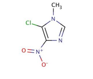 5-Chloro-1-methyl-4-nitroimidazole (CAS 4897-25-0) - chemical structure image
