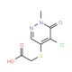 (5-Chloro-1-methyl-6-oxo-1,6-dihydro-pyridazin-4-ylsulfanyl)-acetic acid - chemical structure image