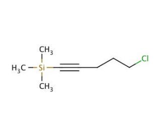 (5-Chloro-1-pentynyl)trimethylsilane (CAS 77113-48-5) - chemical structure image