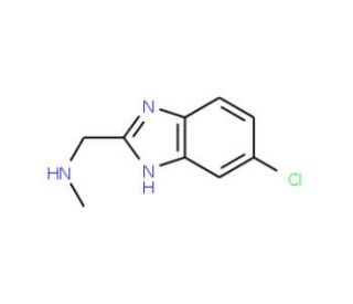 (5-Chloro-1H-benzoimidazol-2-ylmethyl)-methyl-amine (CAS 175530-30-0) - chemical structure image