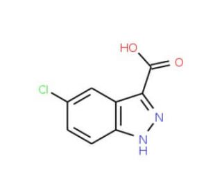 5-Chloro-1H-indazole-3-carboxylic acid (CAS 1077-95-8) - chemical structure image