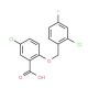 5-Chloro-2-[(2-chloro-4-fluorobenzyl)oxy]-benzoic acid - chemical structure image