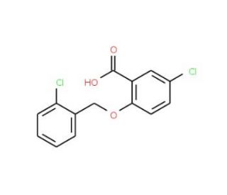 5-Chloro-2-[(2-chlorobenzyl)oxy]benzoic acid - chemical structure image