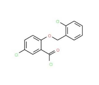 5-chloro-2-[(2-chlorobenzyl)oxy]benzoyl chloride - chemical structure image