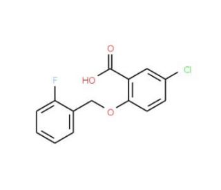 5-Chloro-2-[(2-fluorobenzyl)oxy]benzoic acid - chemical structure image