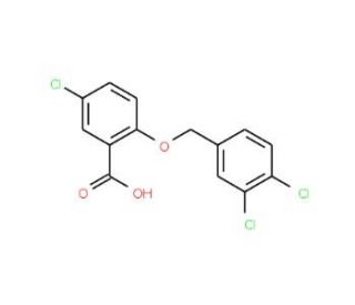 5-Chloro-2-[(3,4-dichlorobenzyl)oxy]benzoic acid - chemical structure image