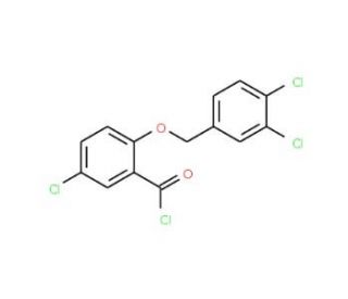5-chloro-2-[(3,4-dichlorobenzyl)oxy]benzoyl chloride - chemical structure image