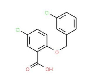 5-Chloro-2-[(3-chlorobenzyl)oxy]benzoic acid - chemical structure image