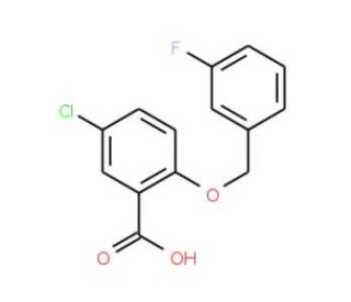5-Chloro-2-[(3-fluorobenzyl)oxy]benzoic acid - chemical structure image
