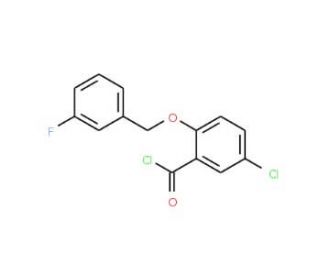 5-chloro-2-[(3-fluorobenzyl)oxy]benzoyl chloride - chemical structure image