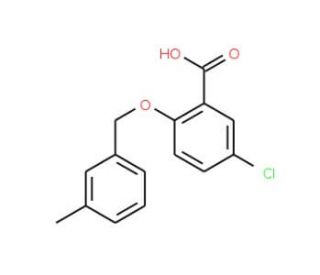 5-Chloro-2-[(3-methylbenzyl)oxy]benzoic acid - chemical structure image
