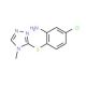 5-chloro-2-[(4-methyl-4H-1,2,4-triazol-3-yl)thio]aniline - chemical structure image