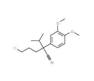 5-Chloro-2-(3,4-dimethoxyphenyl)-2-isopropylvaleronitrile (CAS 27487-83-8) - chemical structure image