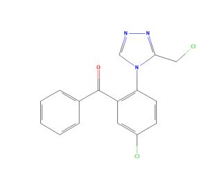 5-Chloro-2-(3-chloromethyl-4H-1,2,4-triazol-4-yl)-benzophenone (CAS 37945-06-5) - chemical structure image