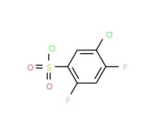5-Chloro-2,4-difluorobenzenesulfonyl chloride (CAS 13656-57-0) - chemical structure image