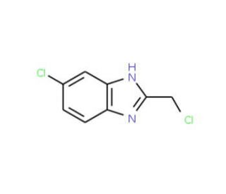 5-chloro-2-(chloromethyl)-1H-benzimidazole (CAS 20443-38-3) - chemical structure image